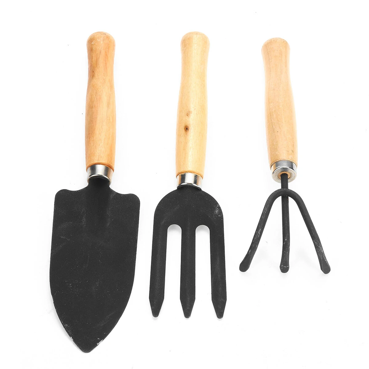 3Pcs Gardening Hand Tools Set - Trowel, Shovel & Rake for Soil Planting - Image 4