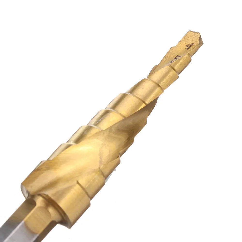Drillpro HSS Titanium Step Drill Bit | 4-12mm Spiral Grooved Cone Bit - Image 5