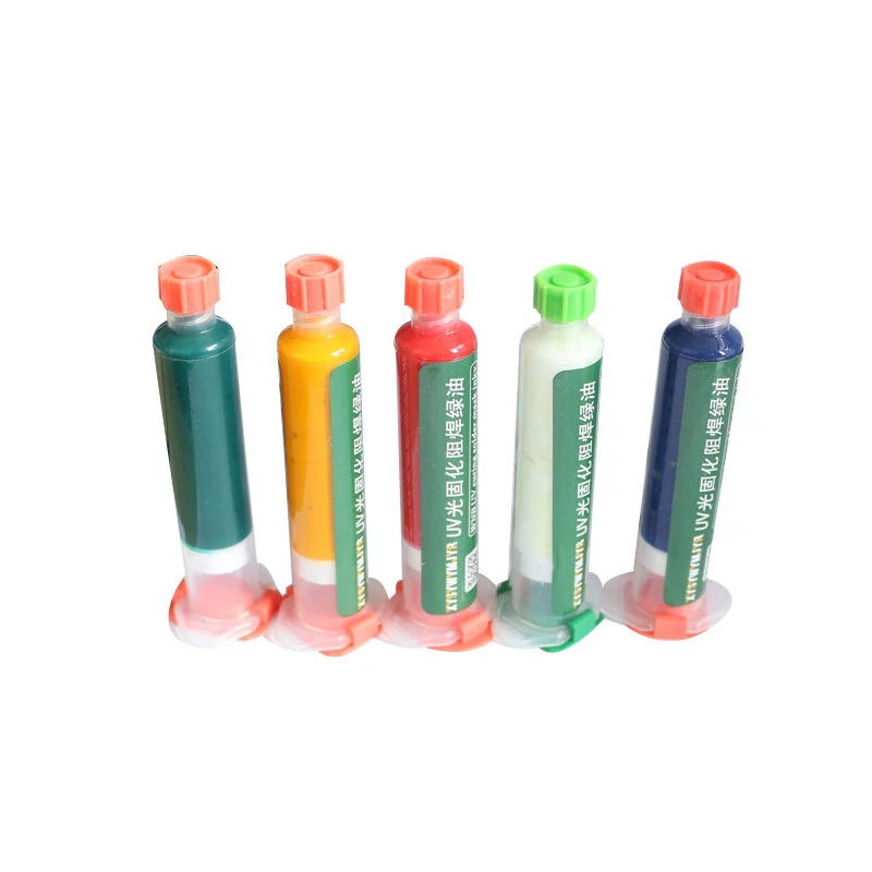 XYSYWYMJYR Solder Paste Flux - UV Solder Resist Mask for PCB & BGA - Black, Red, Yellow, Green, White - Image 2