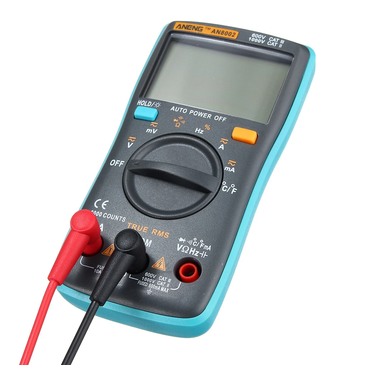 ANENG AN8002 True RMS Multimeter - 6000 Counts | AC/DC Voltage, Current, Temp - Image 4