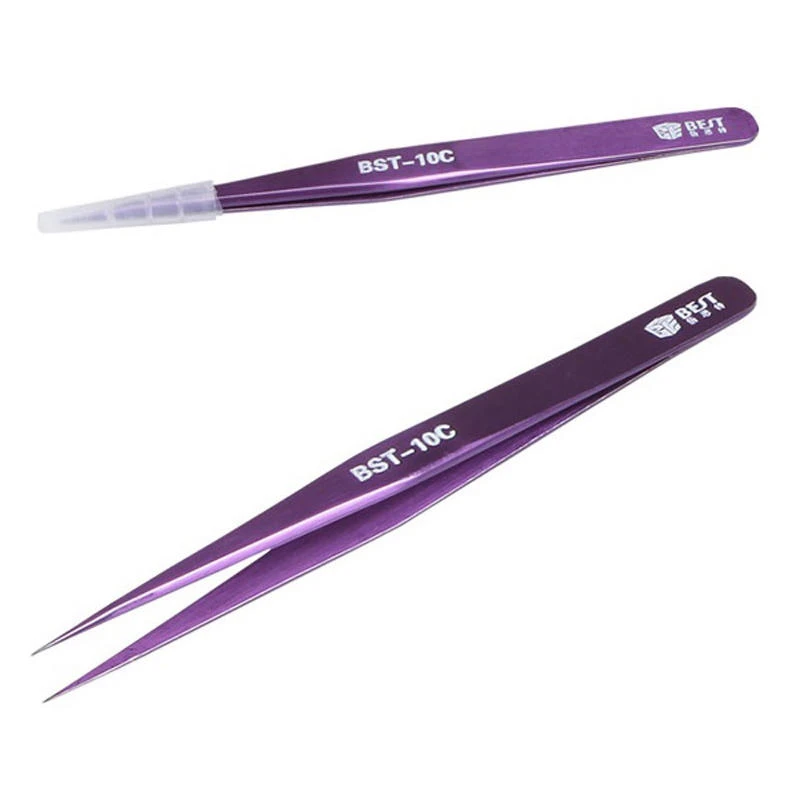 BEST BST-10C Anti-Static Pointed Tweezer | For Phone Repair & Precision Work - Image 3