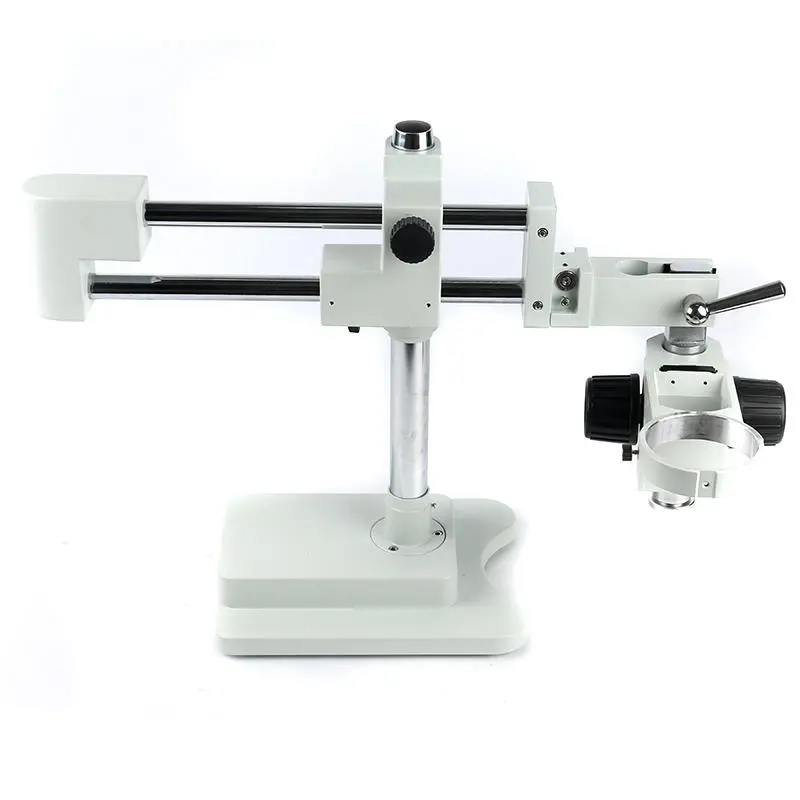 Universal Double Boom Arm Stereo Microscope Stand | Trinocular Zoom | 76mm Holder Bracket - Image 2