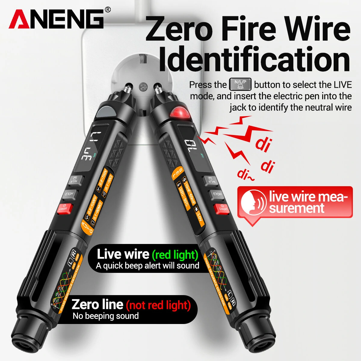 ANENG A3009 Mini Digital Multimeter | Smart Voice Broadcast | AC DC Voltage Tester - Image 4
