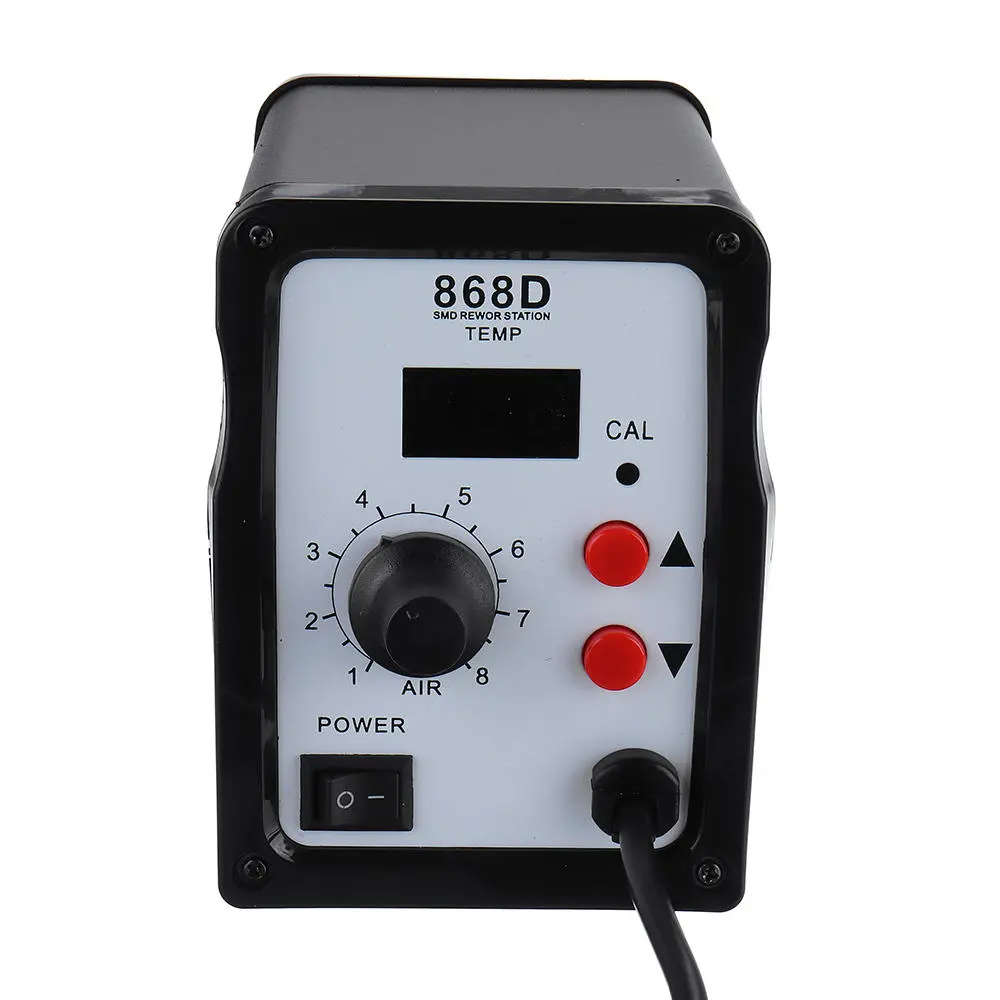 220V 868D Digital Soldering Station | LCD Display Hot Air Gun & Iron Set - Image 5