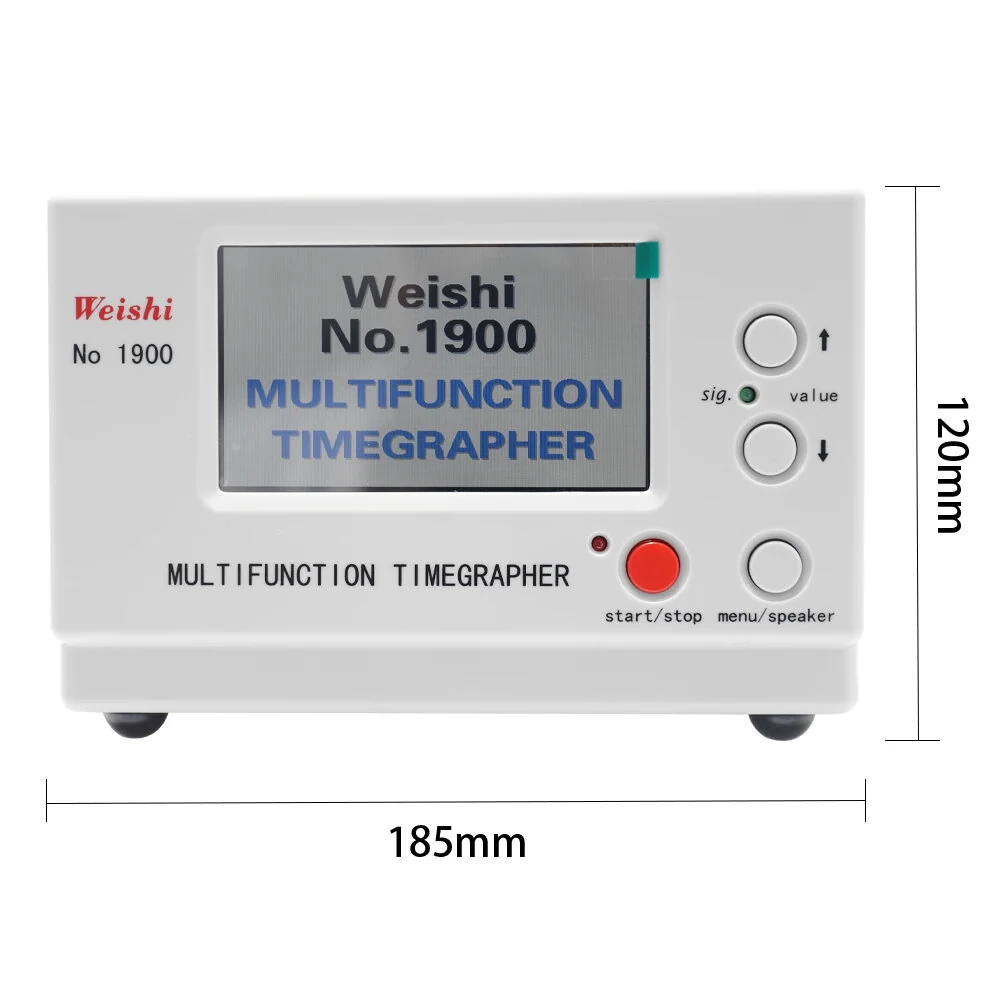 WeiShi No.1900 Timegrapher Watch Tester | Rate Deviation Amplitude Error | Color LCD Screen - Image 4