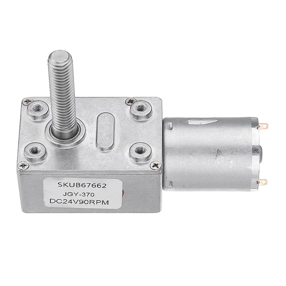 Machifit JGY370 24V DC Worm Gear Motor - Self-Locking | 10-150 RPM - Image 2