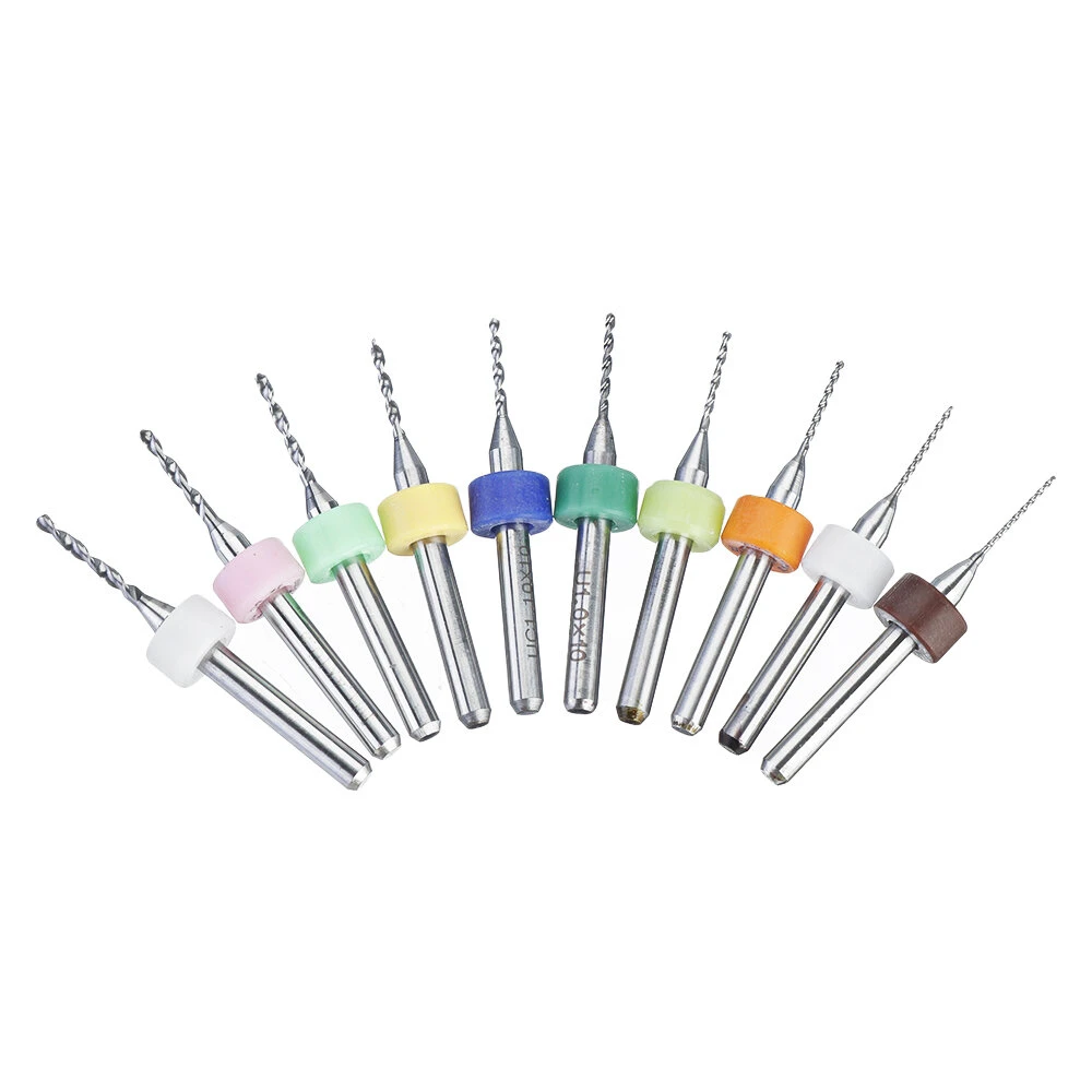 Drillpro 10Pcs Tungsten Carbide PCB Drill Bit Set | 0.6-1.5mm for CNC Circuit Board - Image 4