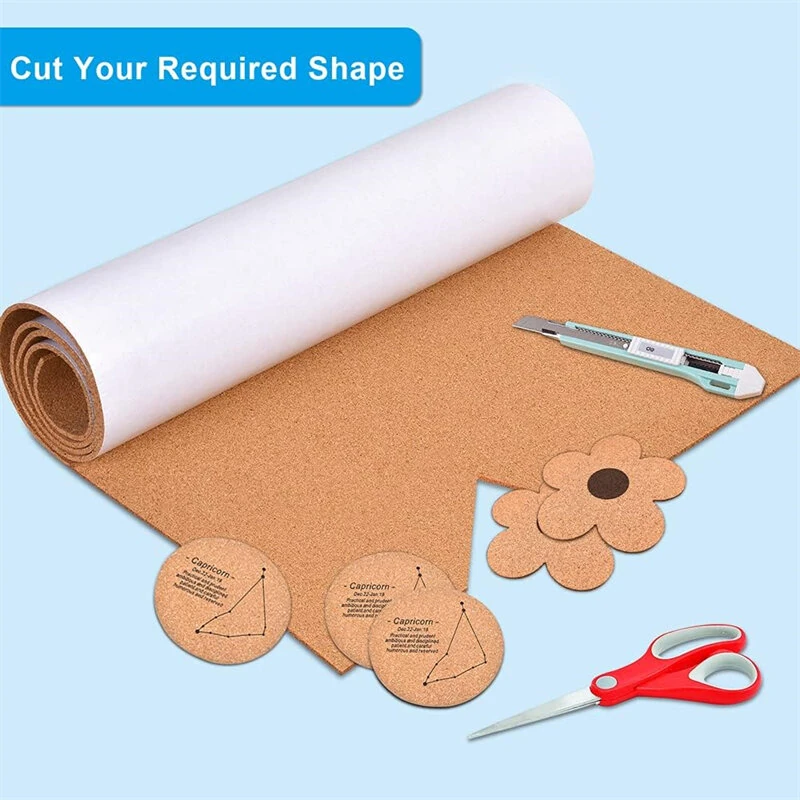 Self Adhesive Cork Roll - 1/8 Thick 11.8x23.6 Inches - Natural Noise Absorbing Wall Decor - Image 4