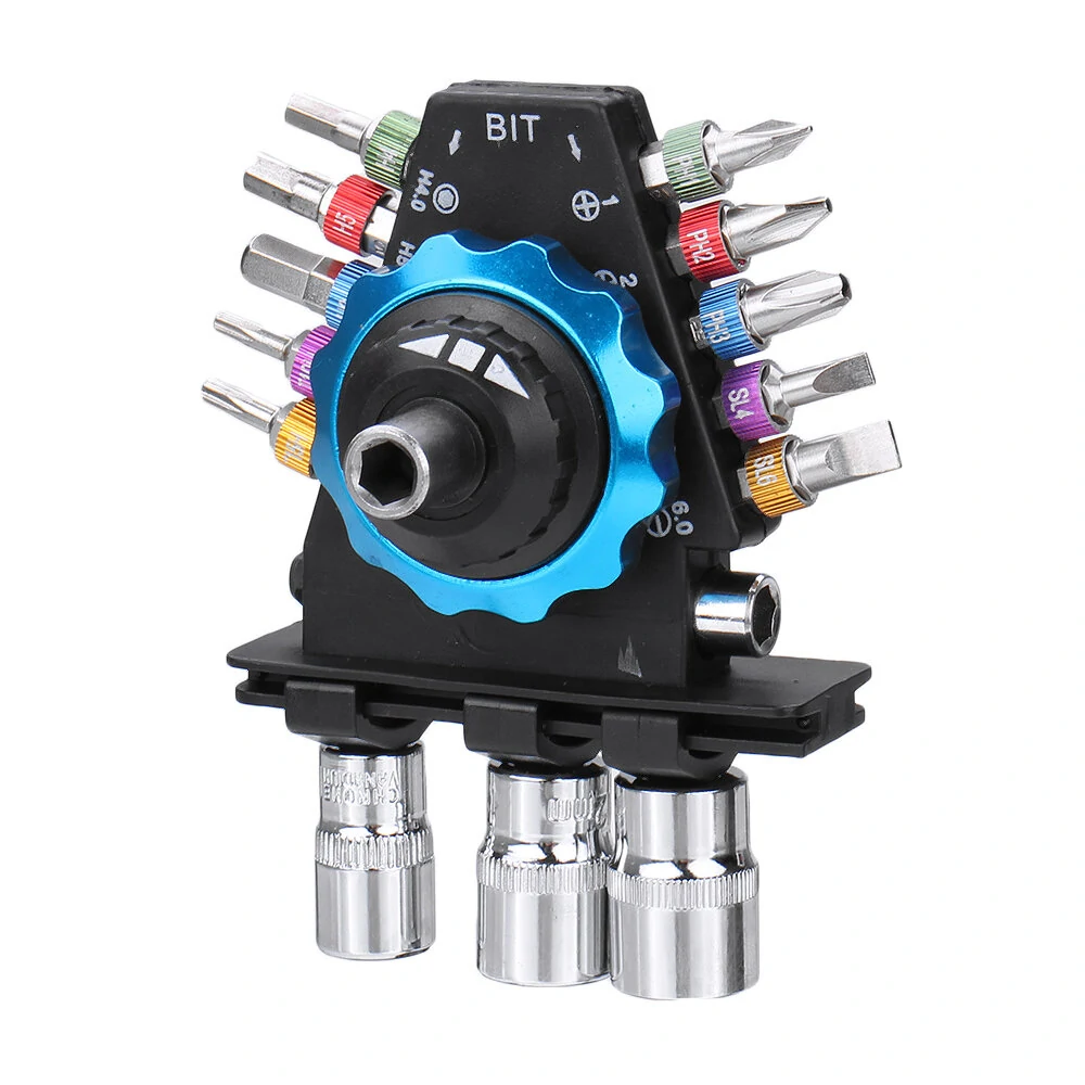 15Pcs Screwdriver Bit Set - Magnetic Cross & Hex Head - Multifunction Socket Driver - Image 2