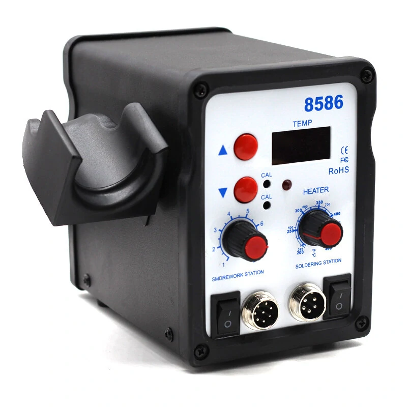 8586 Soldering Station - Hot Air Rework & Soldering Iron for SMD BGA Repair - Image 4