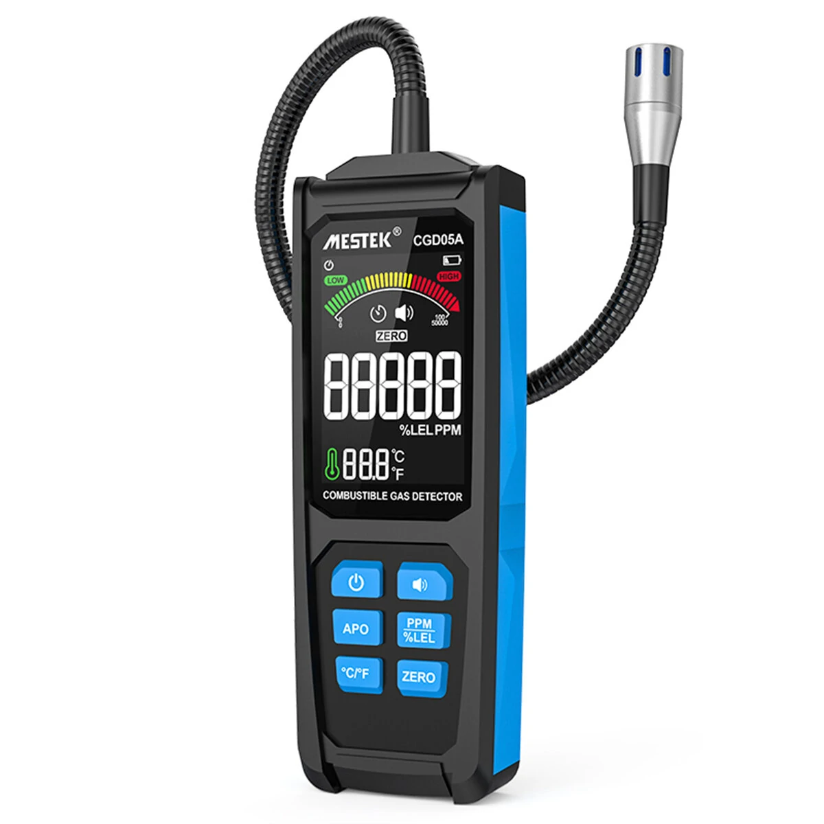 MESTEK CGD05A Portable Gas Leak Detector | Natural Gas Analyzer with Alarm - Image 2