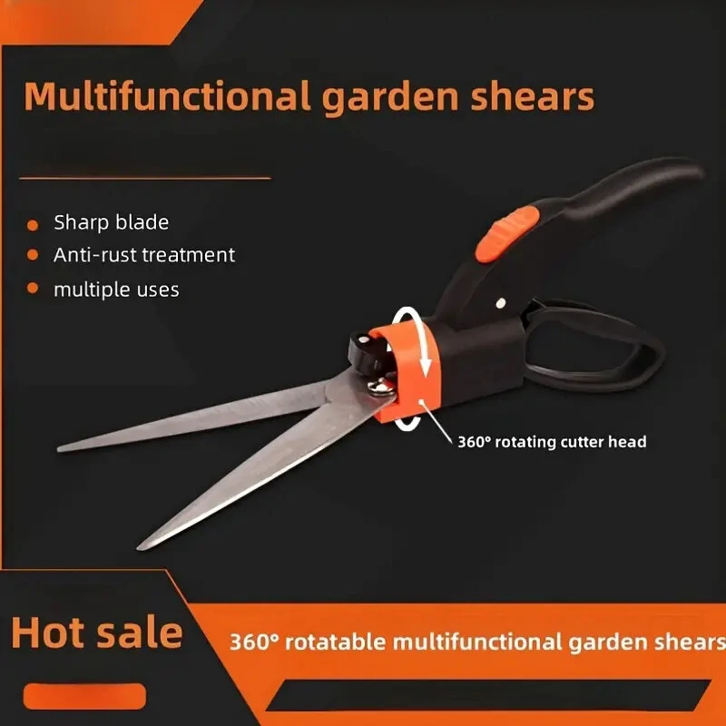 360° Rotating Pruning Shears - 125mm Ideal Length - Anti-Rust Garden Tool - Image 2
