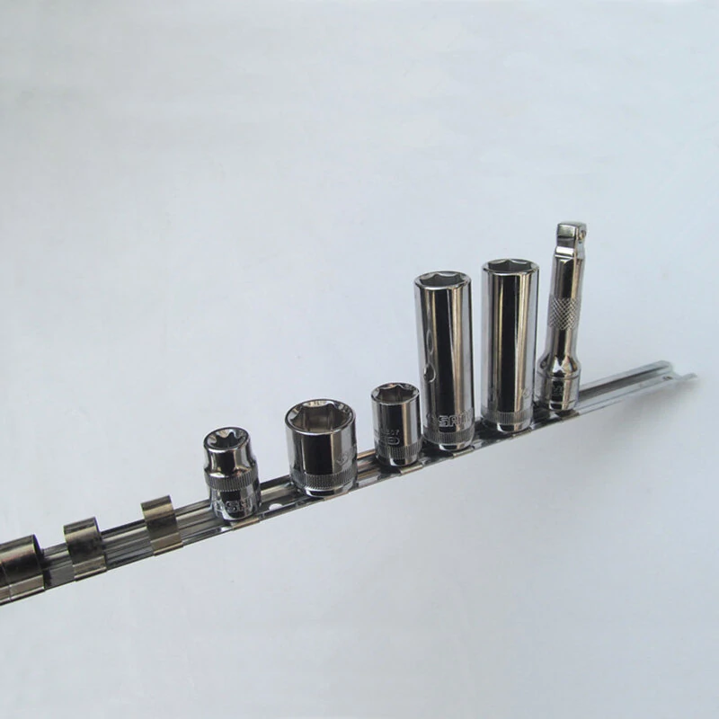 Craftsman Socket Organizer Rail - 1/2 Inch Holder with Steel Clips | Drill Attachment - Image 4