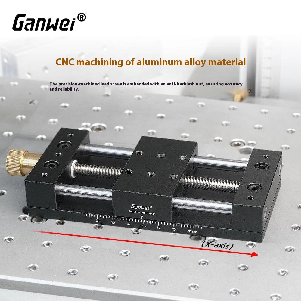 75mm Travel Displacement Platform | 120mm Precision Linear Stage - High Load Aluminum Alloy - Image 4