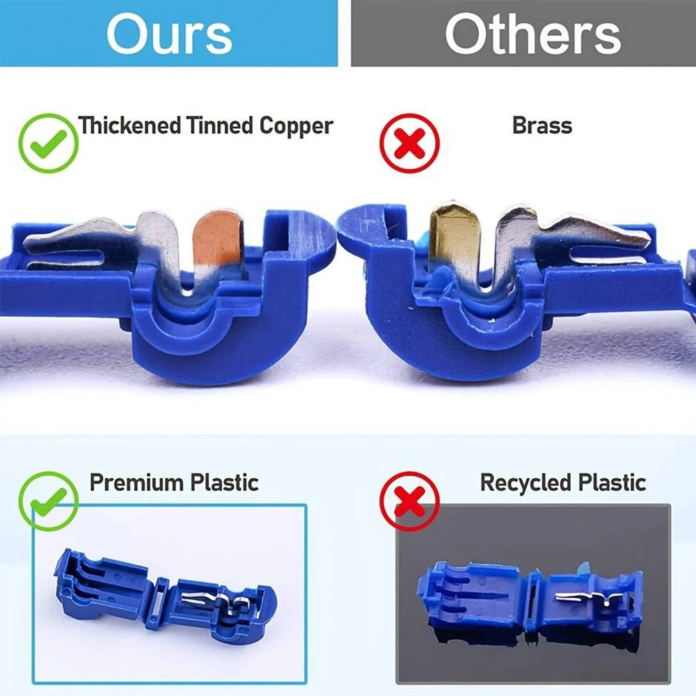 Gardner Bender 120pc T-Tap Wire Connector Kit - Self-Stripping Quick Splice | Insulated Spade Terminals with Case - Image 5