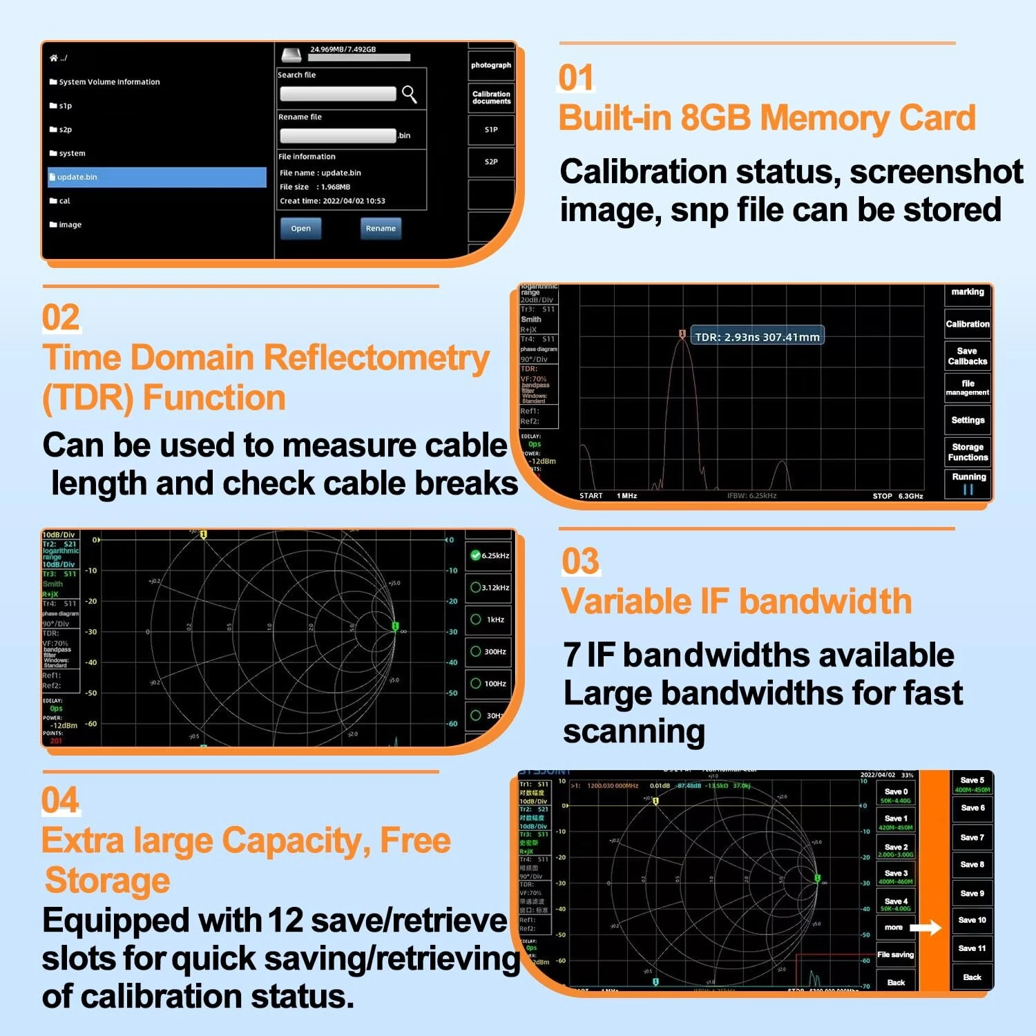 NanoVNA Vector Network Analyzer 6.3GHz | 7-inch LCD | 1001 Points MF-HF-UHF - Image 4