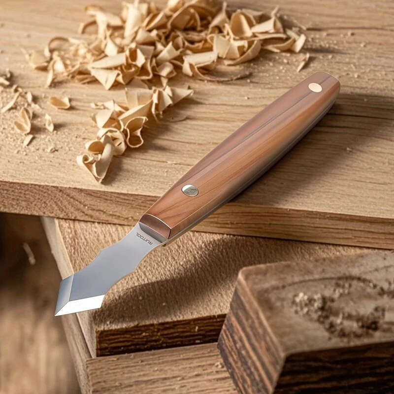 Long Neck Marking Knife - 60° Carbon Steel Blade & Wood Handle | Woodworking Tool - Image 4