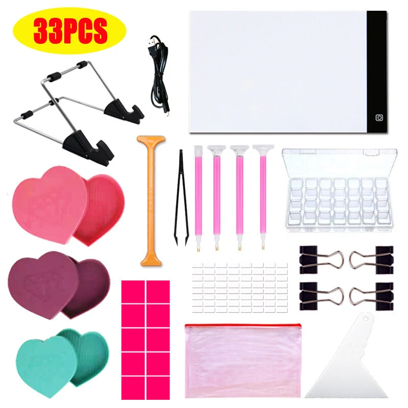 DIY Diamond Painting Tool Kit with LED Light Board & Drill Pen | Complete Set - Image 4