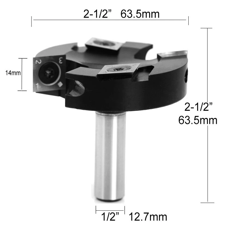 Whiteside Router Bits 12mm 1/2 Inch Shank 4 Flute Spoilboard Surfacing Bit | 2-1/2 Inch Cutting Diameter - Image 5