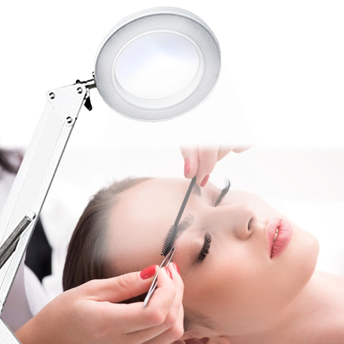 8X Magnifier with USB LED Light - 3 Color Illuminated Glass Table Lamp - Image 2
