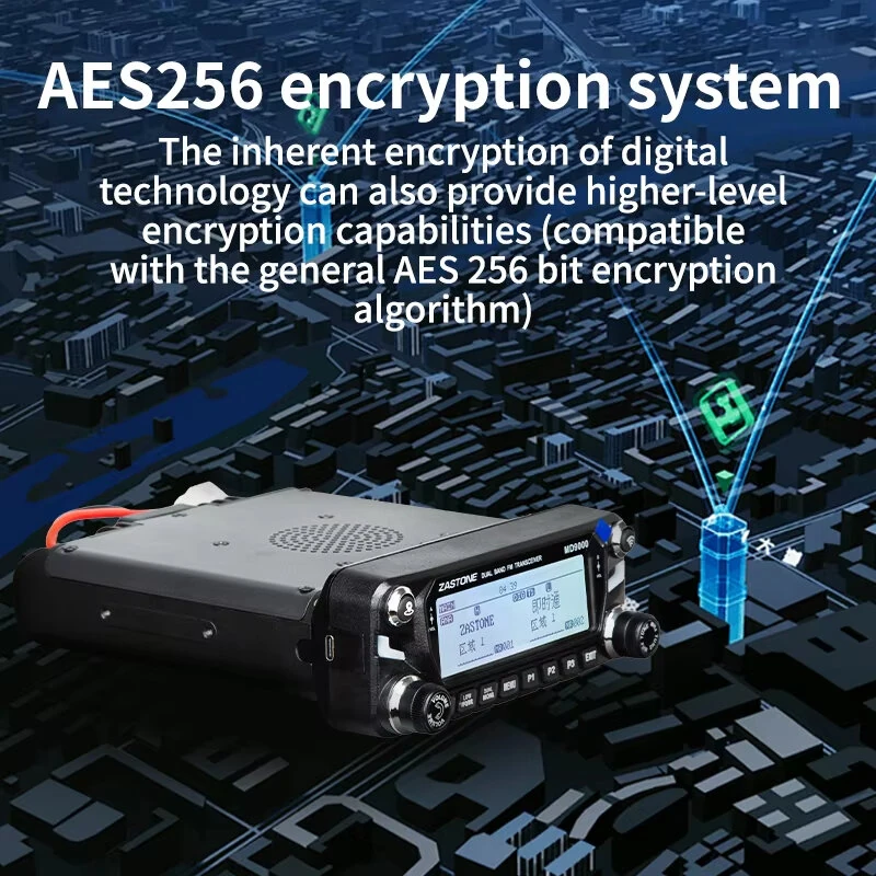 ZASTONE MD9000 DMR Digital Mobile Radio - 50W Dual Band VHF UHF with GPS - Image 4