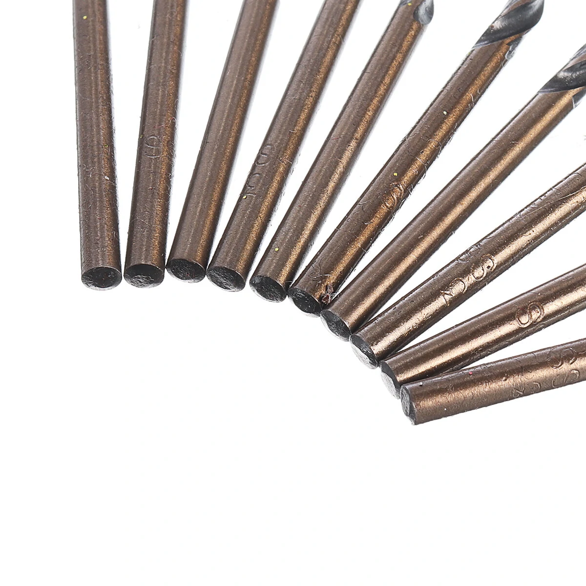 10pcs High Speed Steel Titanium Coated Drill Bit Set - Hexx Shank 3.0-4.5mm - Image 4