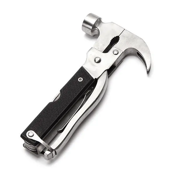Multi-Function Hammer Opener Screwdriver Plier Stainless Steel Camping Travel Tool Set - Image 3