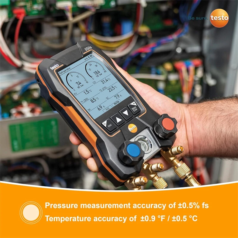 ForTesto 550s Digital Manifold Gauge | HVAC Refrigeration Tool | Bluetooth Wireless - Image 5