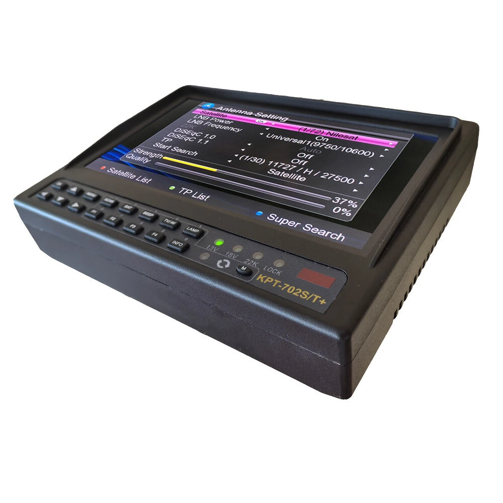 KPT-702ST+AHD Satellite Finder - 7-inch DVB-S2/T2/C Meter with USB & HDMI - Image 4