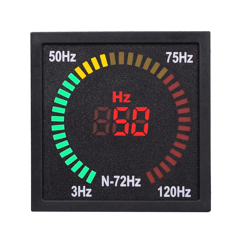 N-72HZ Digital Frequency Meter | 3-120Hz 68mm Hole | 73mm LED Hertz Tester - Image 4