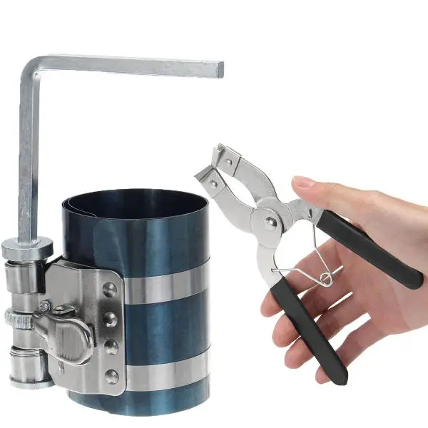 Piston Ring Compressor Pliers | Engine Tool with Ratchet & Remover - Image 2