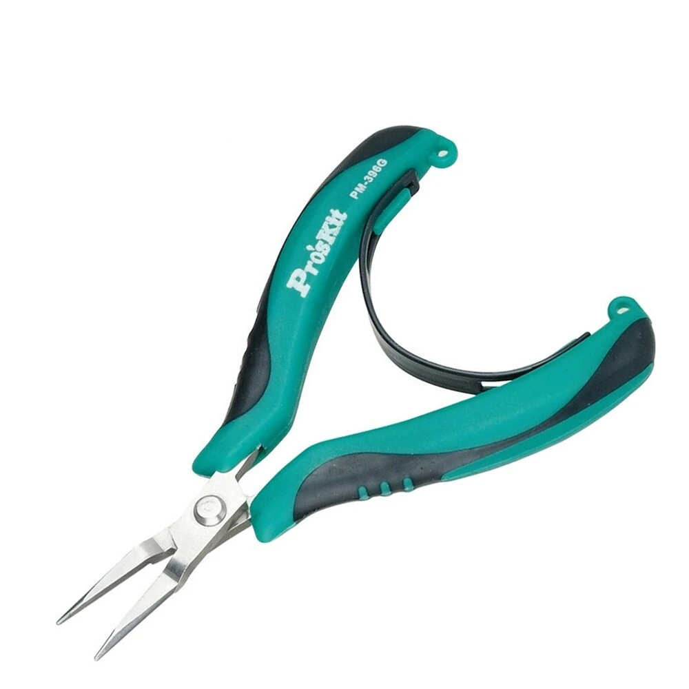 Pro'sKit PM-396G Mini Needle-Nose Pliers | Steel Cutting Nippers Tool - Image 4