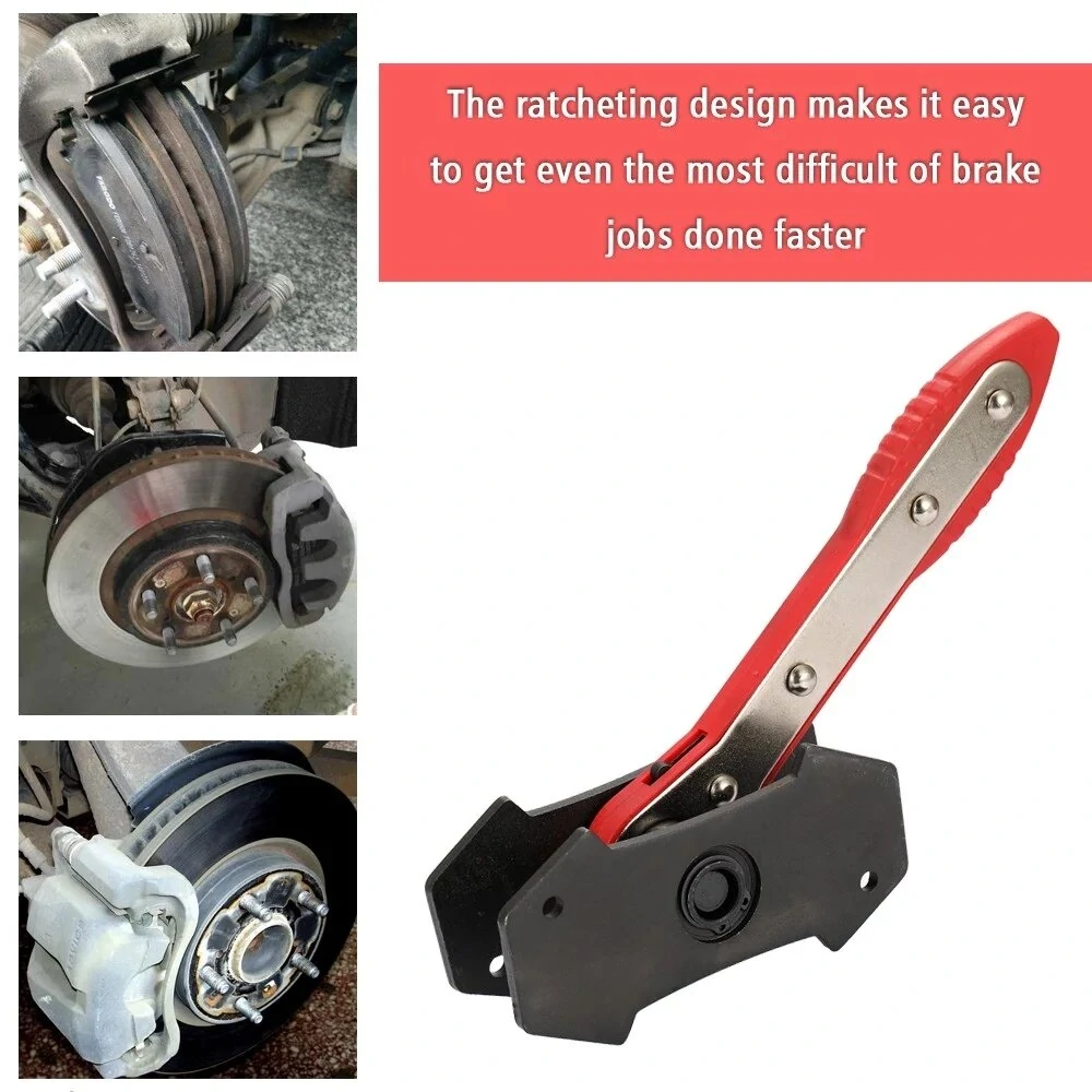 Ratcheting Brake Caliper Tool | Piston Spreader Press with Twin & Quad Plates - Image 5
