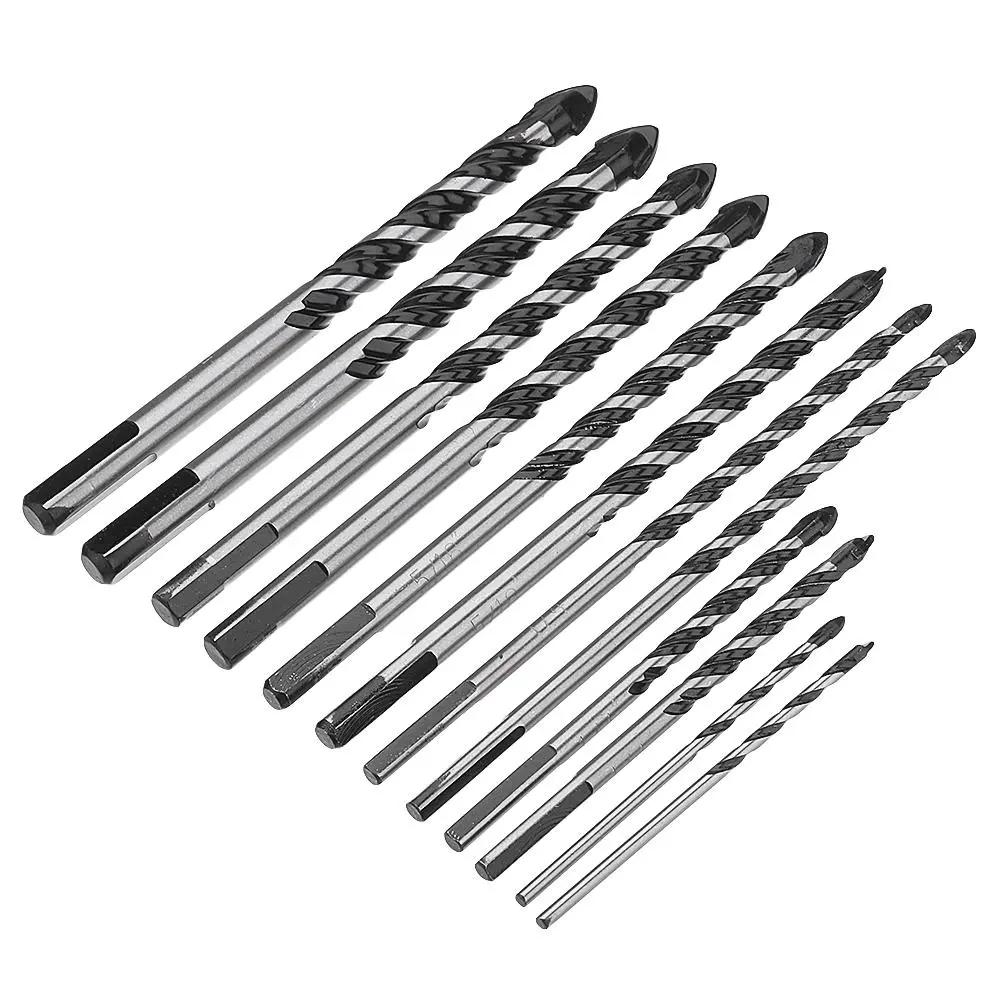 Drillpro Masonry Drill Bit Set - 10pcs for Tile Brick Cement & Concrete - Image 4
