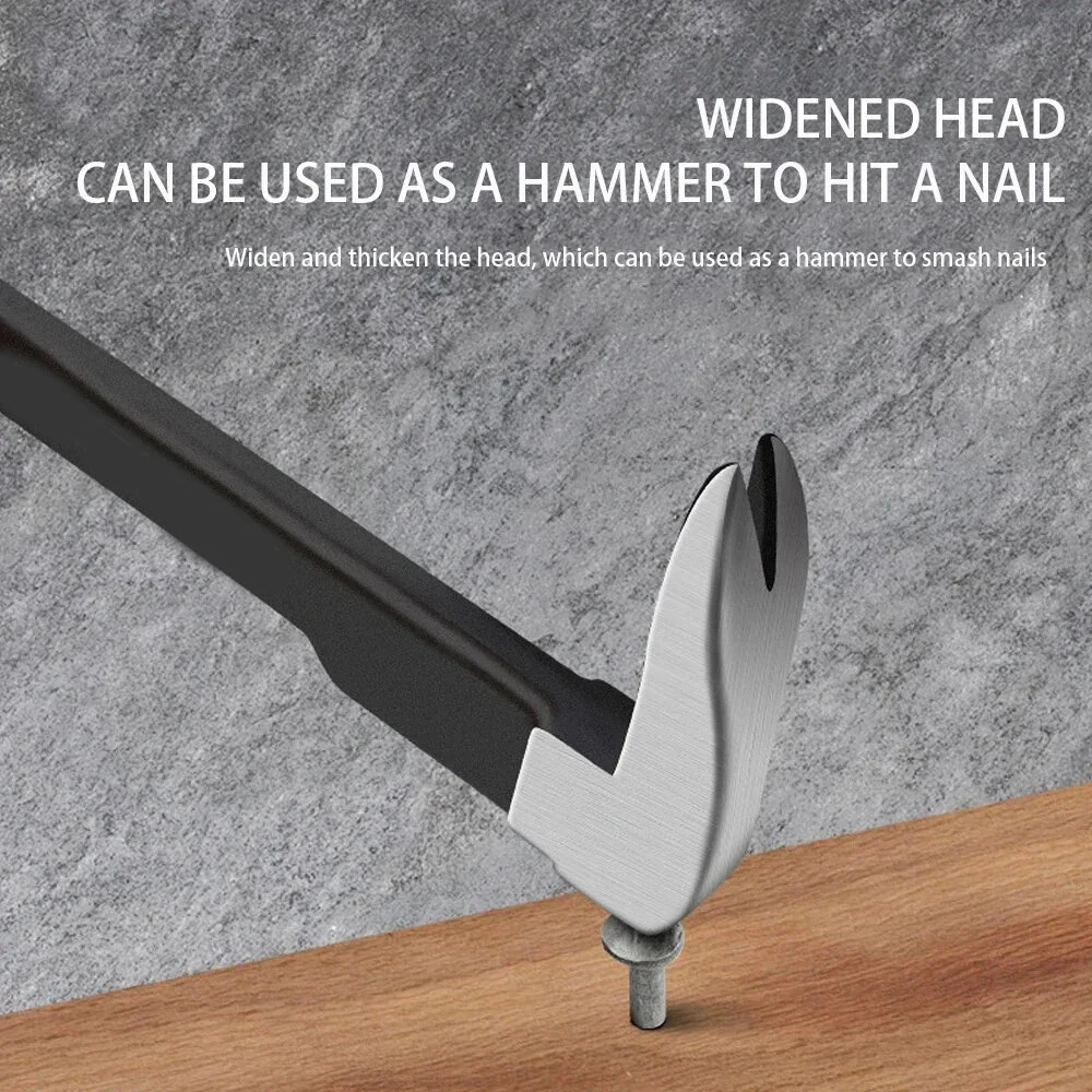 Multifunctional Steel Nail Puller - V-Shaped Hammer Head | 300mm & 250mm Woodworking Tool - Image 3