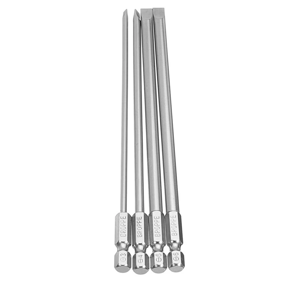 BROPPE 8Pcs 150mm S2 Alloy Steel Screwdriver Bits | 1/4 Inch Hex Shank | SL2-SL6 Magnetic - Image 4