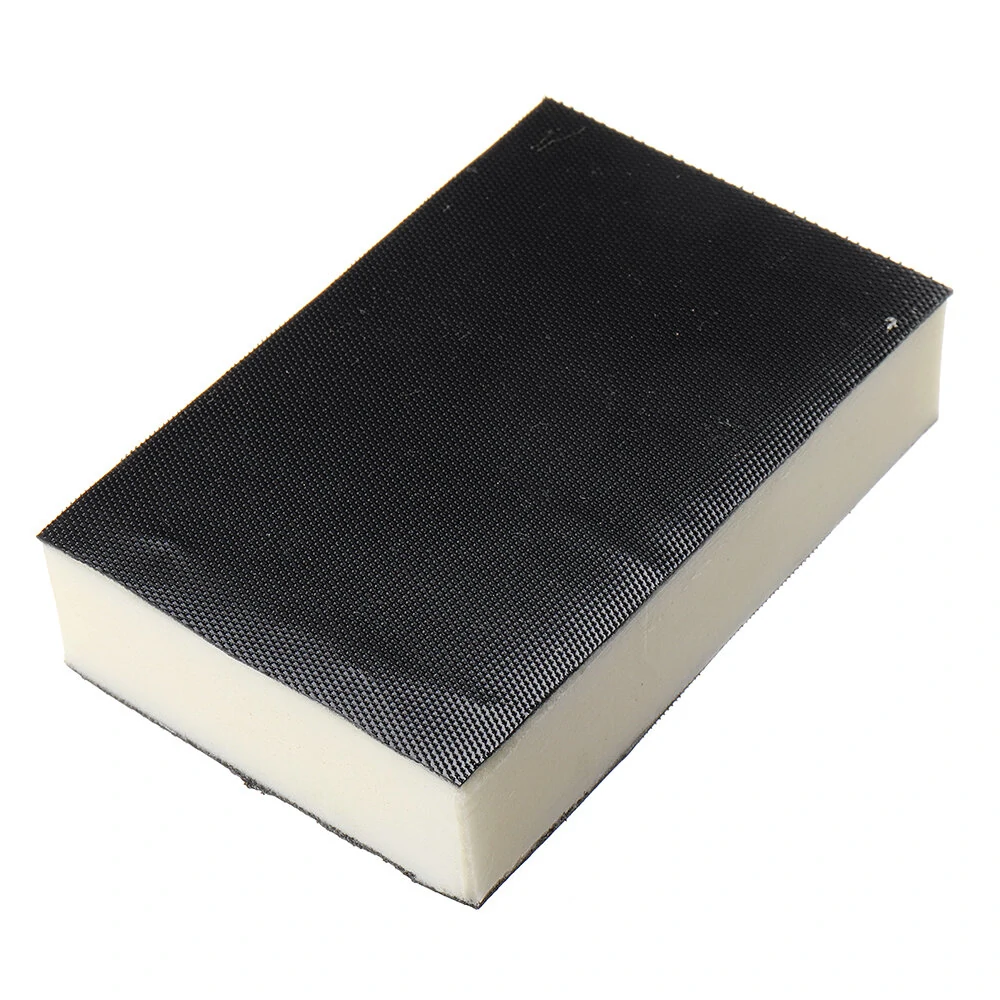 3M 154x100mm Flocking Yellow Sandpaper | 7-Piece Kit with Sponge Block - Image 5