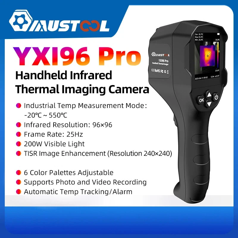 MUSTOOL YXI96Pro Thermal Camera - 240x240 IR Resolution | -20°C to 550°C | Photo & Video Recording - Image 2