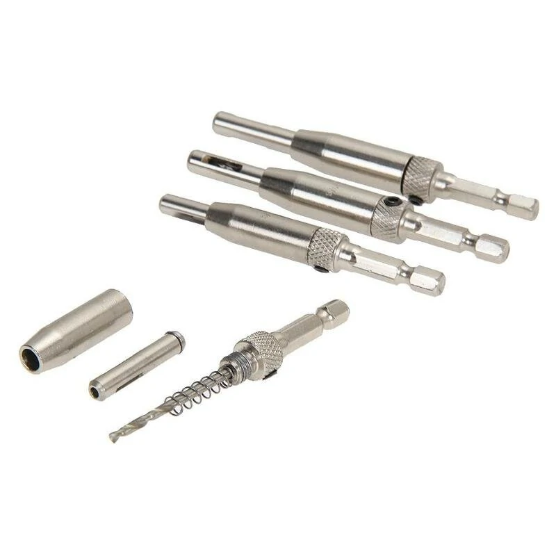 HSS Self Centering Hinge Drill Bit Set - 4Pcs for Hinges & Drawer Guides - Image 4
