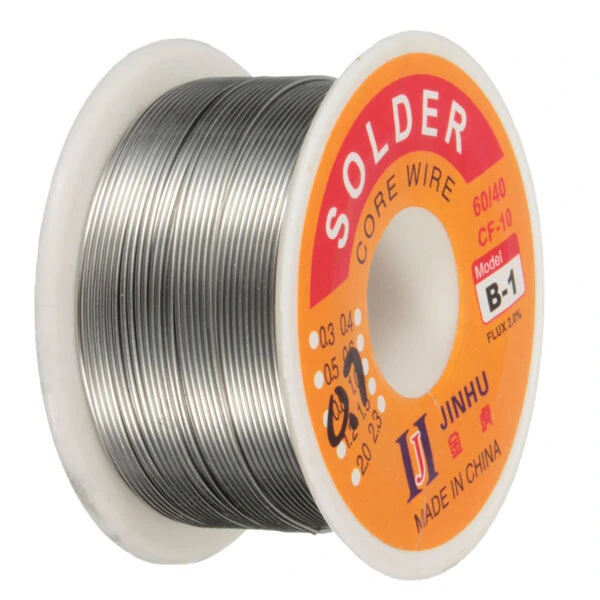 60/40 Tin Lead Solder Wire - 100g Reel, 0.7mm Rosin Core for Electronics - Image 2
