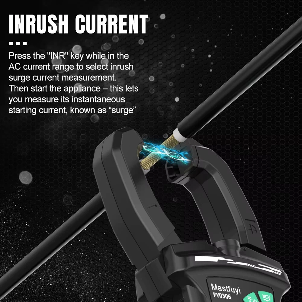 FUYI FY0306 Digital Clamp Meter - True RMS 5999 Counts | AC DC Current Voltage - Image 5