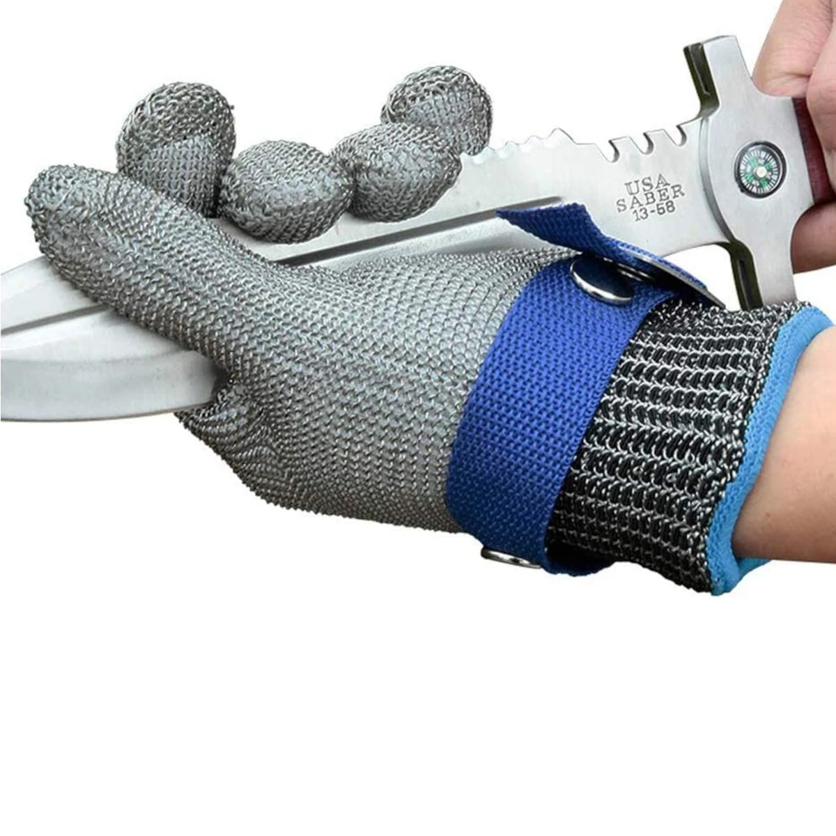 Stainless Steel Cut-Proof Gloves - Wire Mesh for Carpentry & Butcher Safety - Image 4
