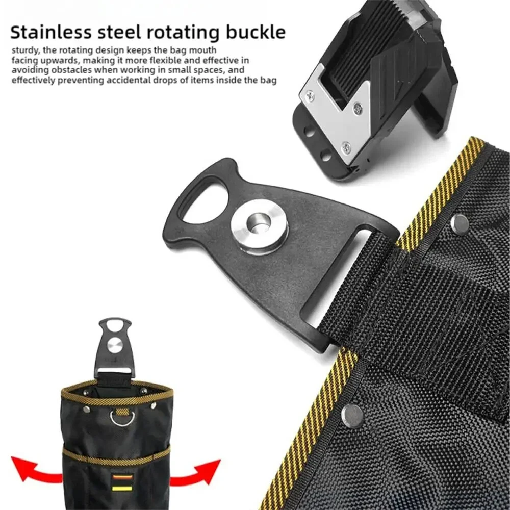 Rotatable Waist Tool Bag - 12 Inch Large Capacity Waterproof Organizer - Image 4