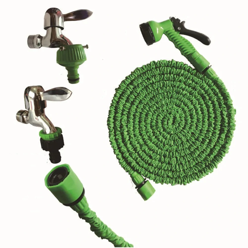 Flexible Expandable Garden Hose - 7 Function Nozzle | Lightweight Retractable 25FT-200FT - Image 3