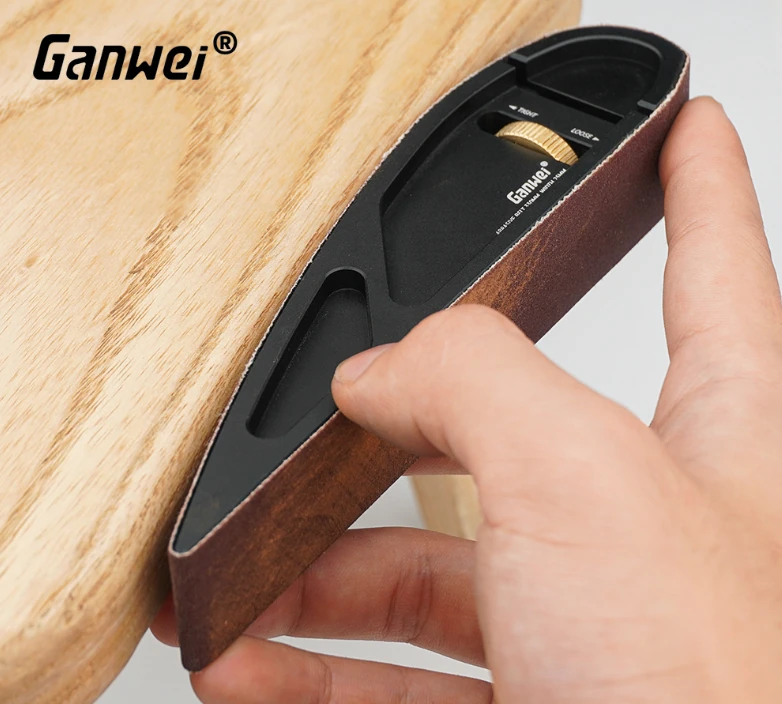 GANWEI Portable Sandpaper Holder - Adjustable Manual Curve Plane Tool for Woodworking - Image 2