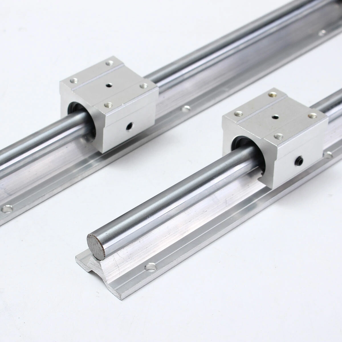 SBR16-500mm Linear Rail Slide - 2Pcs with 4Pcs SBR16UU Bearing Blocks - Image 4