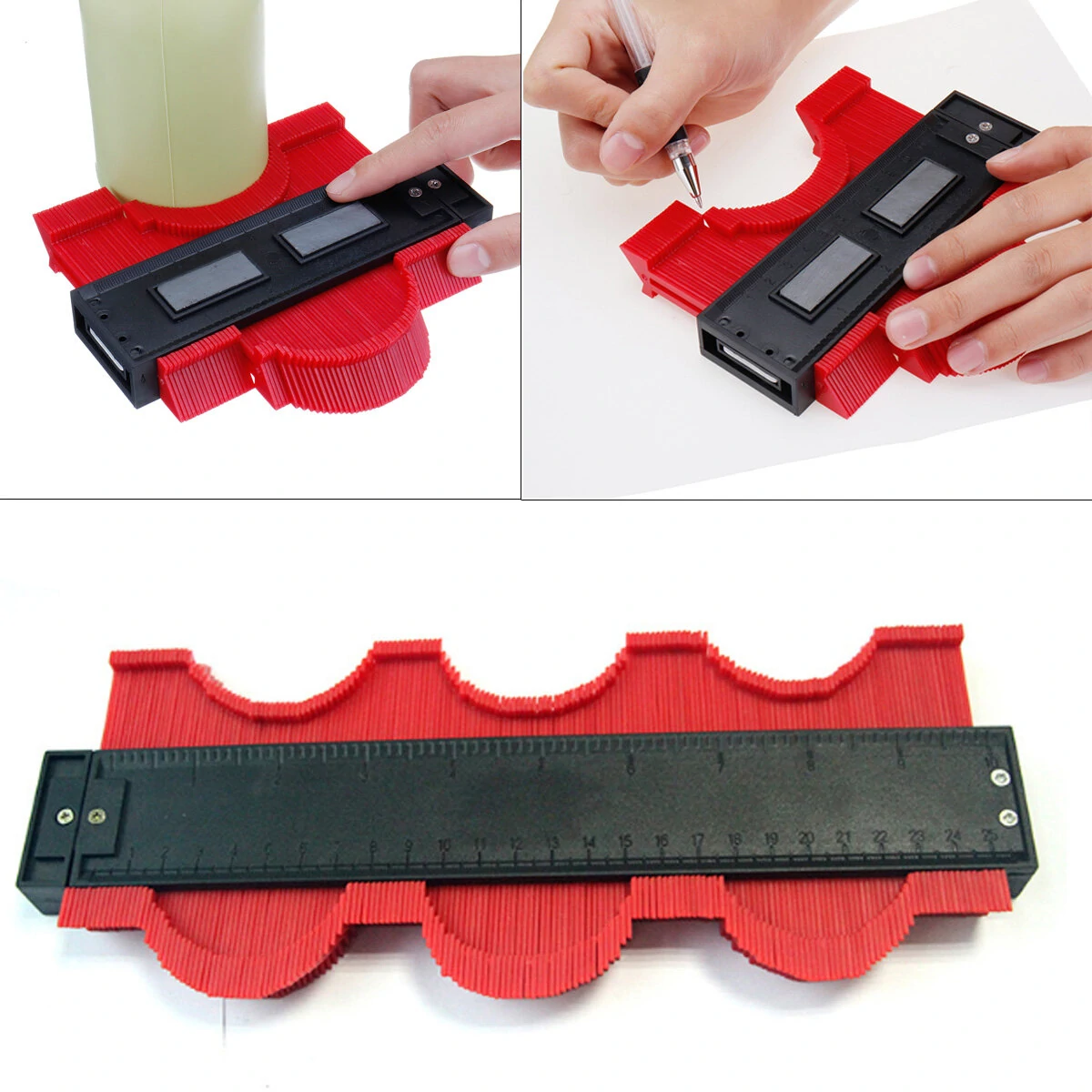 Irregular Contour Profile Gauge | Tile & Laminate Edge Shaping Tool | Woodworking Ruler - Image 2