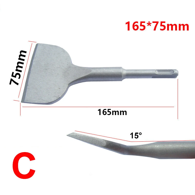 SDS Plus Flat Chisel - Round Shank Hammer Drill Bit for Light Concrete - Image 5