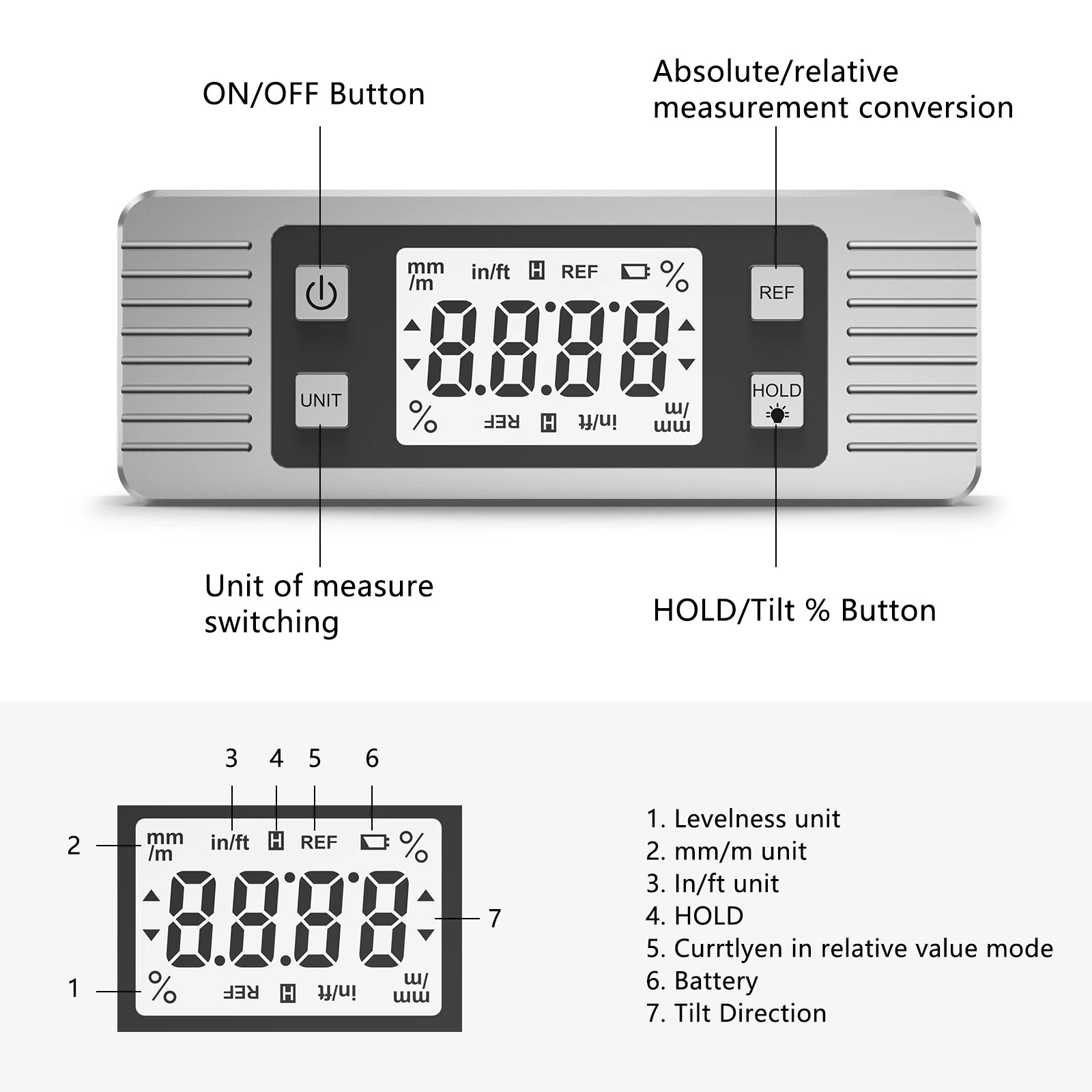 JD11 Digital Level Box - Magnetic Base, LCD Backlight | 0.05° Accuracy for Woodworking & Automotive - Image 4