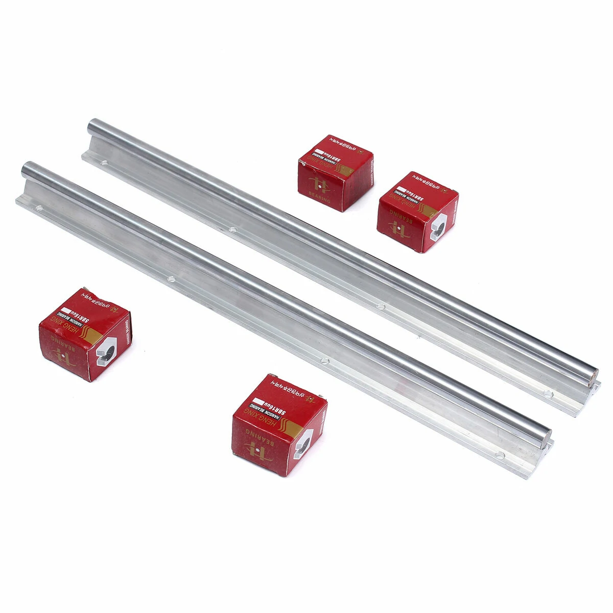 SBR16-500mm Linear Rail Slide - 2Pcs with 4Pcs SBR16UU Bearing Blocks - Image 2